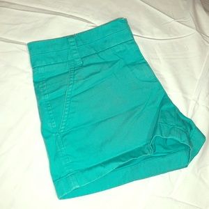 J. Crew Chino shorts in bright turquoise size 00!!